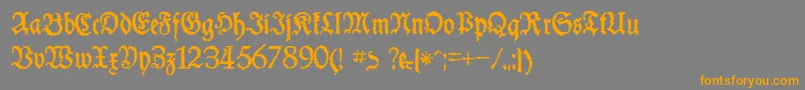 SchneiderBuchDeutschTrashFree Font – Orange Fonts on Gray Background