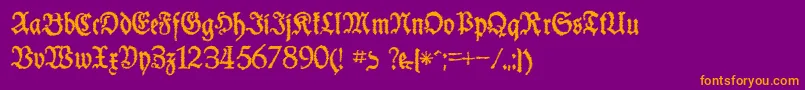 SchneiderBuchDeutschTrashFree Font – Orange Fonts on Purple Background