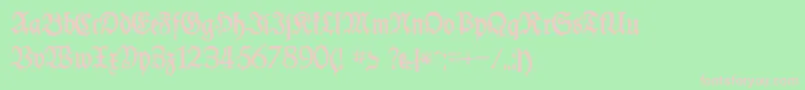 SchneiderBuchDeutschTrashFree Font – Pink Fonts on Green Background