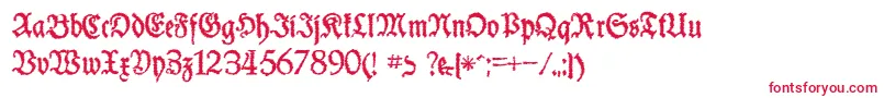 SchneiderBuchDeutschTrashFree Font – Red Fonts on White Background