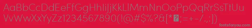 SofiaProExtralight Font – Gray Fonts on Red Background