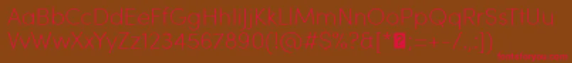 SofiaProExtralight Font – Red Fonts on Brown Background