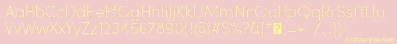 SofiaProExtralight Font – Yellow Fonts on Pink Background