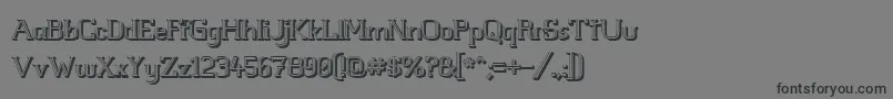 WhiteLineFever3D1.00 Font – Black Fonts on Gray Background