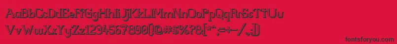 フォントWhiteLineFever3D1.00 – 赤い背景に黒い文字