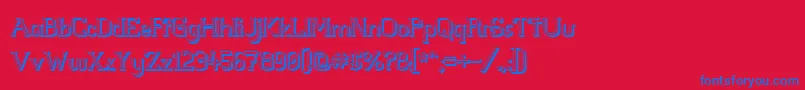 WhiteLineFever3D1.00 Font – Blue Fonts on Red Background