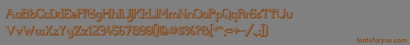 WhiteLineFever3D1.00 Font – Brown Fonts on Gray Background