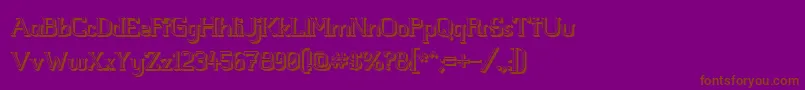 Шрифт WhiteLineFever3D1.00 – коричневые шрифты на фиолетовом фоне