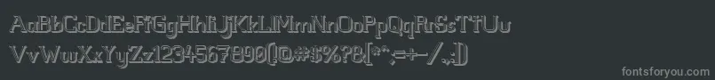 WhiteLineFever3D1.00 Font – Gray Fonts on Black Background