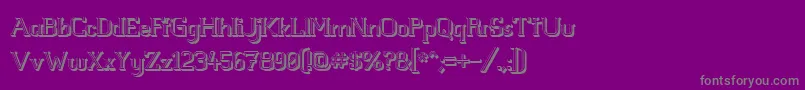 WhiteLineFever3D1.00 Font – Gray Fonts on Purple Background