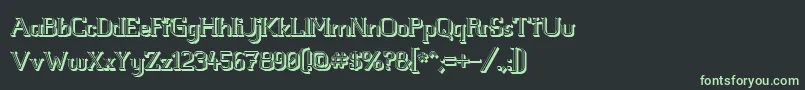 Шрифт WhiteLineFever3D1.00 – зелёные шрифты на чёрном фоне