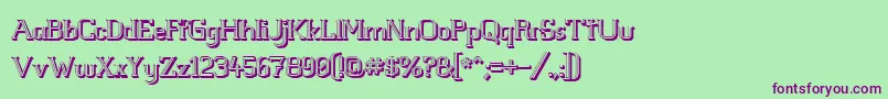 Шрифт WhiteLineFever3D1.00 – фиолетовые шрифты на зелёном фоне