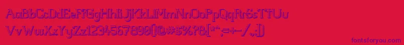 WhiteLineFever3D1.00 Font – Purple Fonts on Red Background