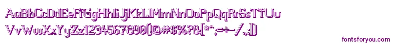 WhiteLineFever3D1.00 Font – Purple Fonts on White Background