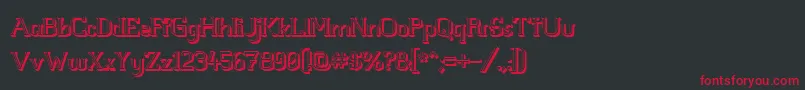WhiteLineFever3D1.00 Font – Red Fonts on Black Background
