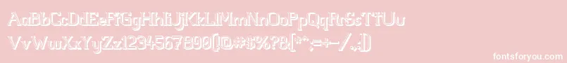 WhiteLineFever3D1.00 Font – White Fonts on Pink Background