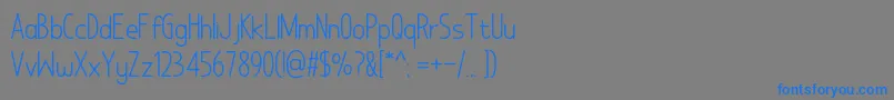 フォントNoAddedSugar – 灰色の背景に青い文字