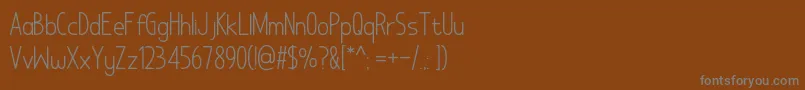 Шрифт NoAddedSugar – серые шрифты на коричневом фоне