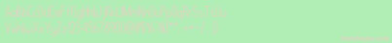 NoAddedSugar Font – Pink Fonts on Green Background