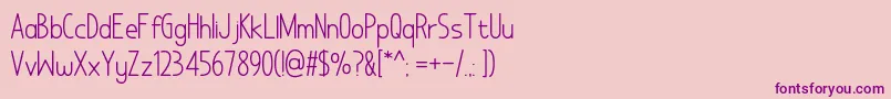 Шрифт NoAddedSugar – фиолетовые шрифты на розовом фоне