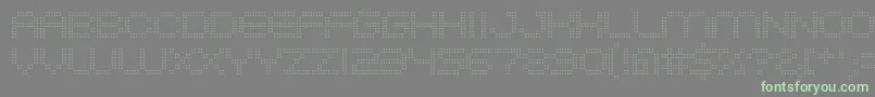 SystemHatch Font – Green Fonts on Gray Background