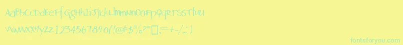 Más sobre la fuente Danshand fuente Danshand – Fuentes Verdes Sobre Fondo Amarillo