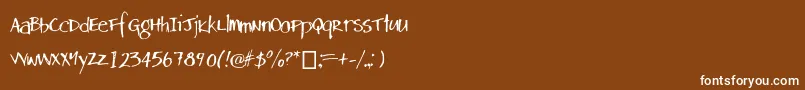 Danshand Font – White Fonts on Brown Background