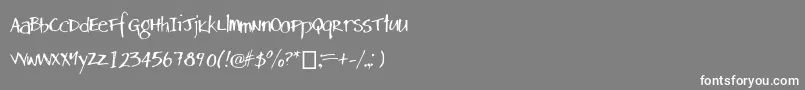Danshand Font – White Fonts on Gray Background
