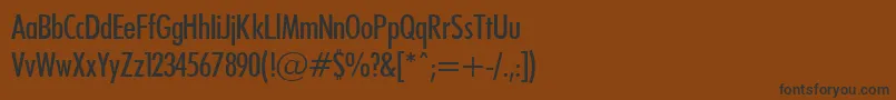 Шрифт FuturaCondCond – чёрные шрифты на коричневом фоне