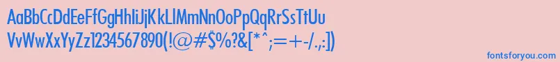 FuturaCondCond Font – Blue Fonts on Pink Background
