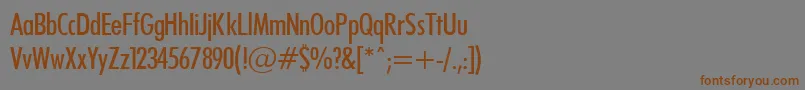 Czcionka FuturaCondCond – brązowe czcionki na szarym tle