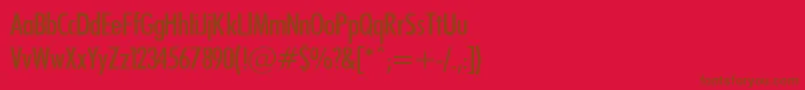 FuturaCondCond Font – Brown Fonts on Red Background