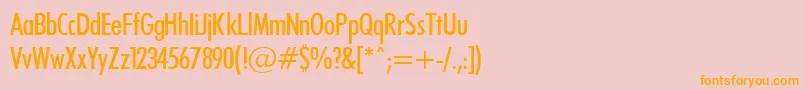 Шрифт FuturaCondCond – оранжевые шрифты на розовом фоне