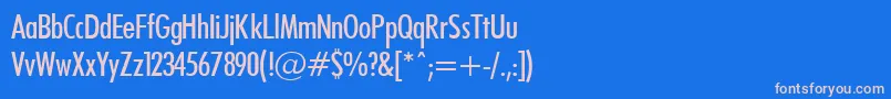 Шрифт FuturaCondCond – розовые шрифты на синем фоне