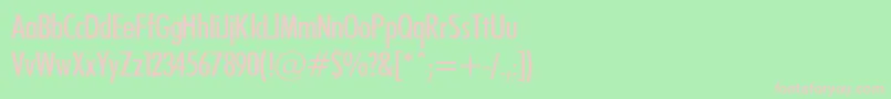 FuturaCondCond Font – Pink Fonts on Green Background