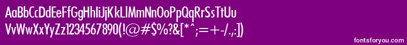 FuturaCondCond Font – White Fonts on Purple Background