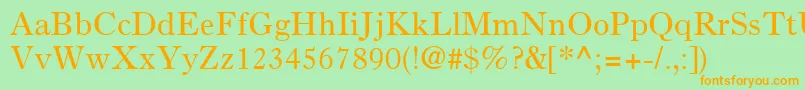 PartitionSsi Font – Orange Fonts on Green Background