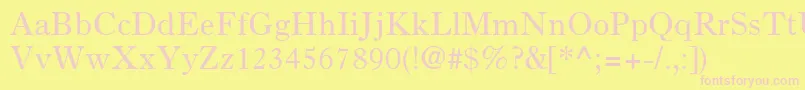 PartitionSsi Font – Pink Fonts on Yellow Background