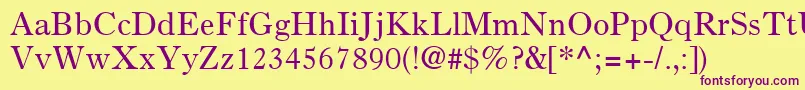 PartitionSsi Font – Purple Fonts on Yellow Background