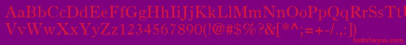 PartitionSsi Font – Red Fonts on Purple Background