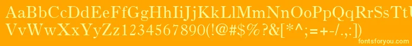 PartitionSsi Font – Yellow Fonts on Orange Background