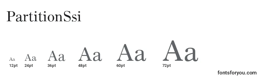 PartitionSsi Font Sizes