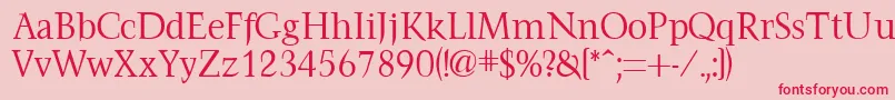 Fascinate Font – Red Fonts on Pink Background