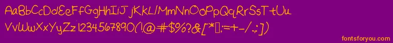 Nevermind Font – Orange Fonts on Purple Background