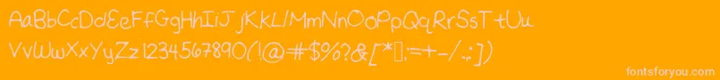 Nevermind Font – Pink Fonts on Orange Background