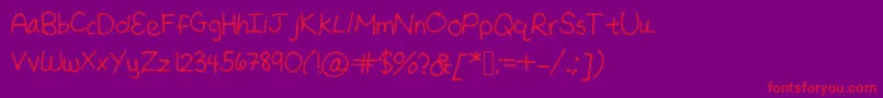 Nevermind Font – Red Fonts on Purple Background