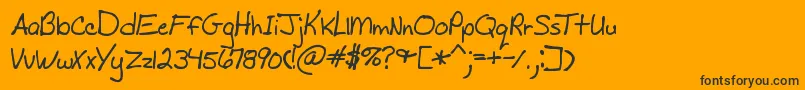 Więcej informacji o czcionce MadsScrawlBrk Czcionka MadsScrawlBrk – czarne czcionki na pomarańczowym tle