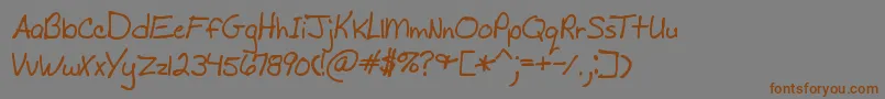 Police MadsScrawlBrk – polices brunes sur fond gris