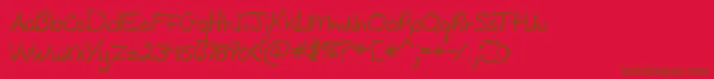 MadsScrawlBrk Font – Brown Fonts on Red Background