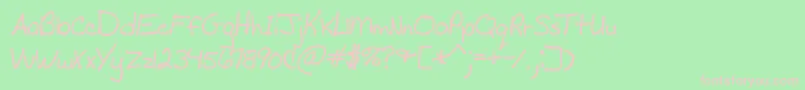 MadsScrawlBrk Font – Pink Fonts on Green Background